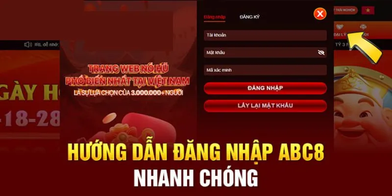 hướng dẫn đăng nhập abc8 nhanh chóng